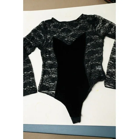 Seduction Frederick's of Hollywood sheer lace bodysuit XL - Picture 1 of 6